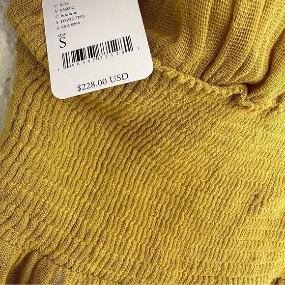 FREE PEOPLE Jen’s Private Booty Olivia Jumpsuit Size Small Gauzy Boho Yellow - Picture 6 of 13